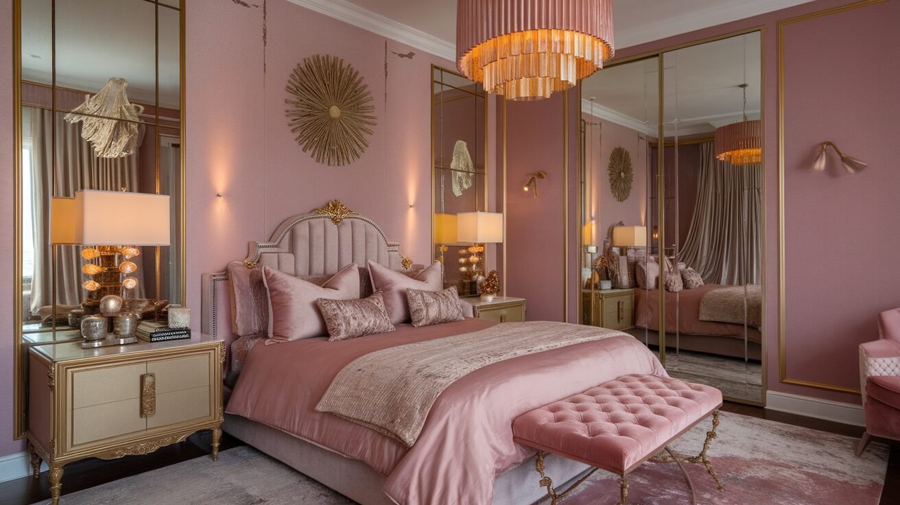 dusty pink bedroom