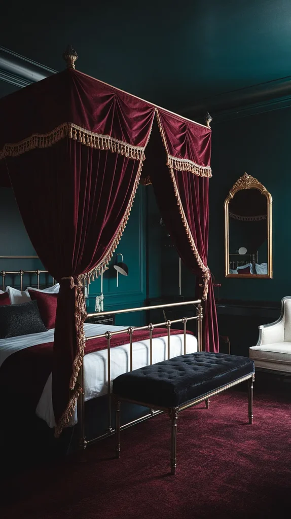 Dark Elegant Feminine Bedroom Ideas