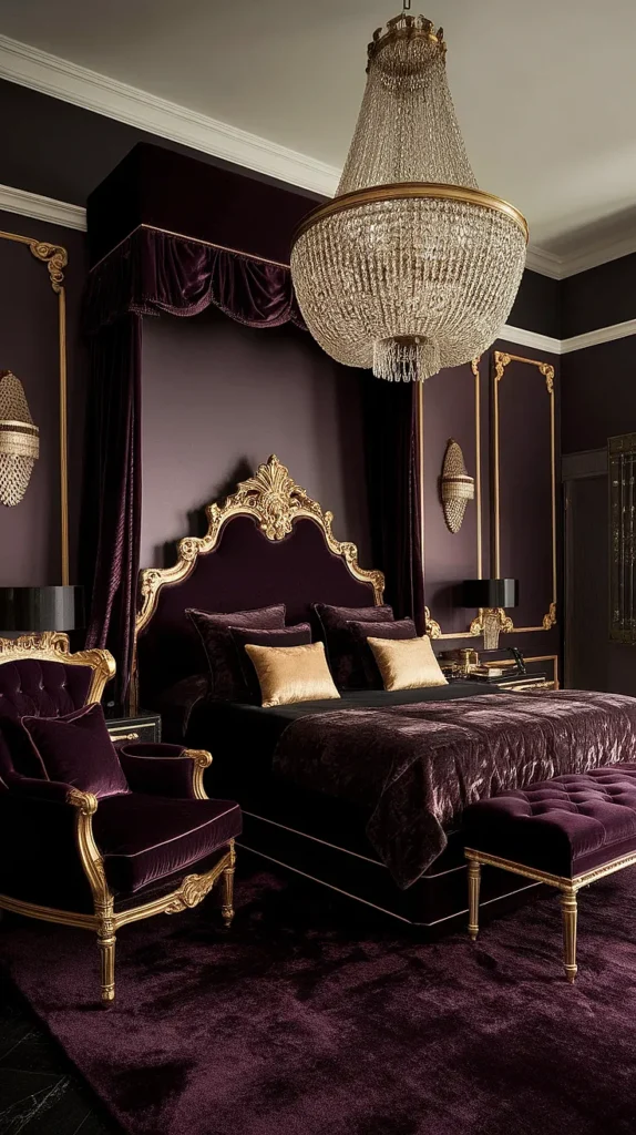 dark feminine bedroom luxe