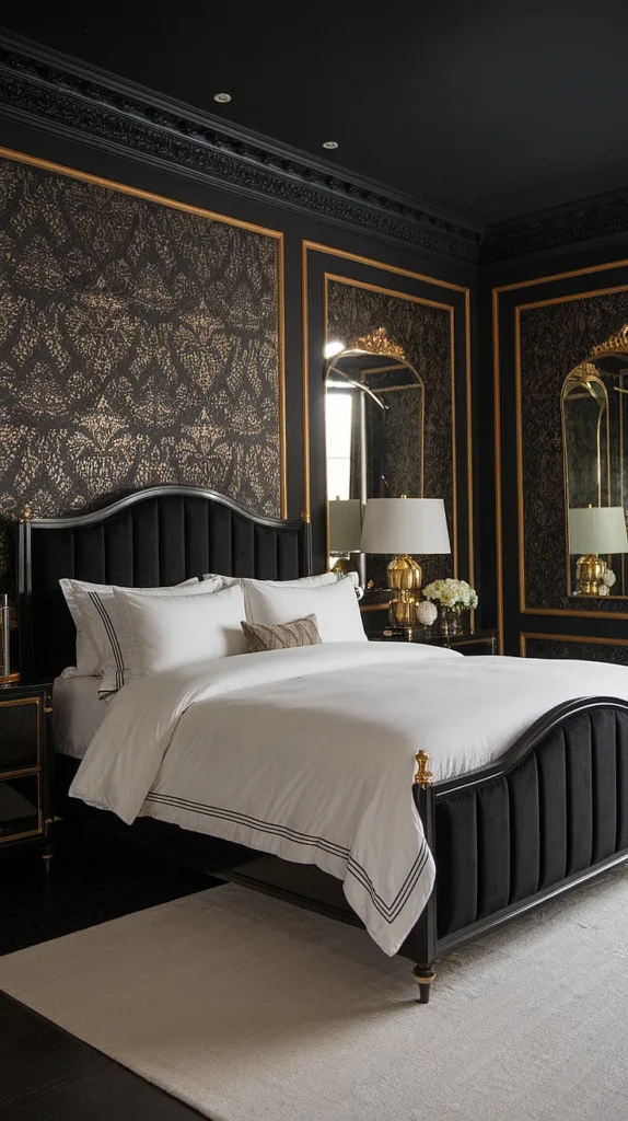 dark feminine bedroom luxe