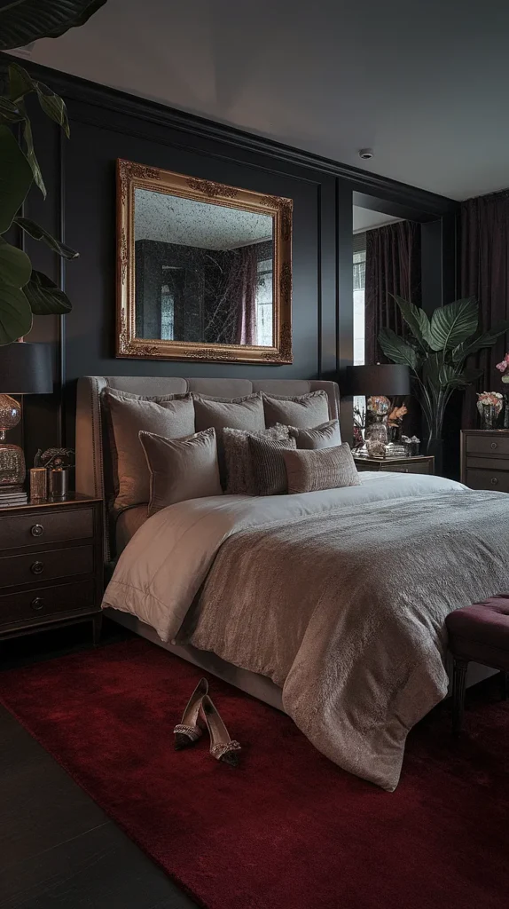 dark feminine bedroom luxe