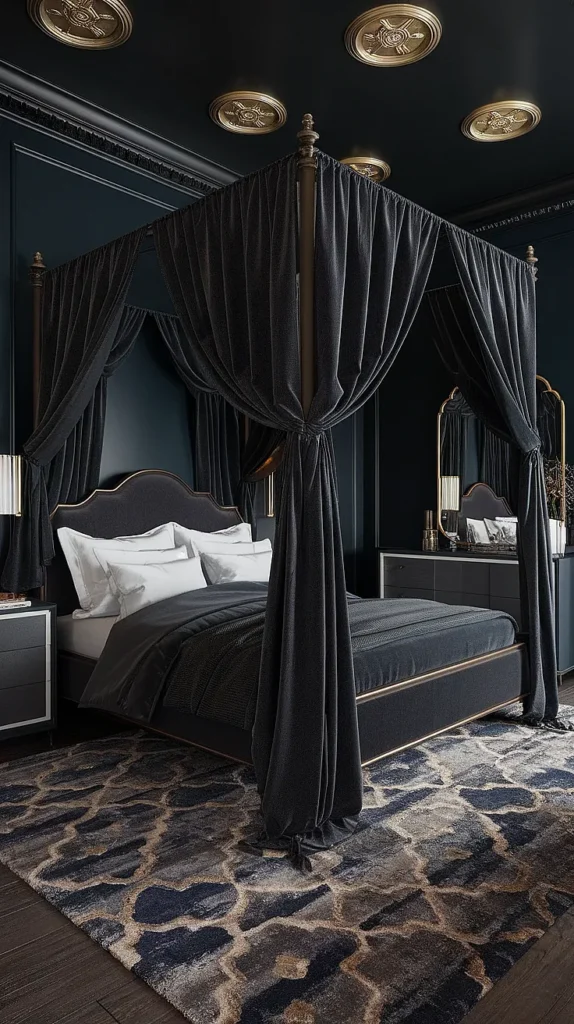 dark feminine bedroom luxe