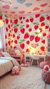 13 Stunning Strawberry Wallpaper Designs For A Sweet Decor Update