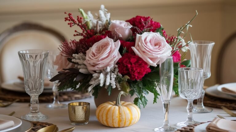 winter flowers home decor
