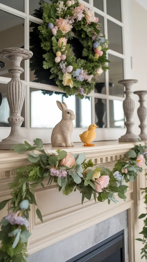 easter decorations mantle