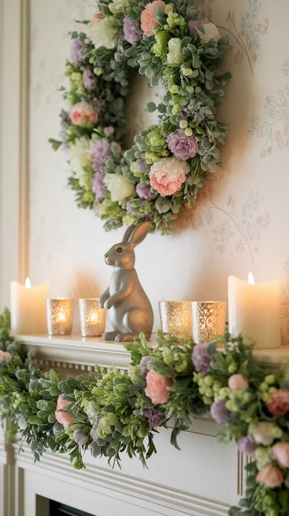 easter decorations mantle