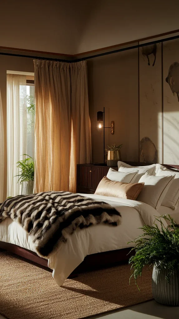 elegant safari bedroom