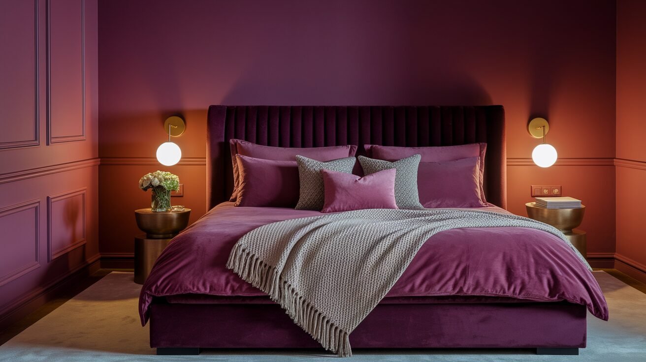 plum bedroom