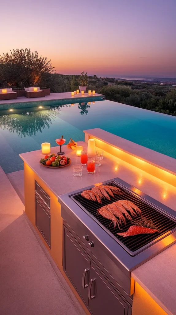17 Stunning Luxury Outdoor Kitchen Designs That Will Transform Your Backyard into a Culinary Paradise! luxury outdoor kitchen and pool