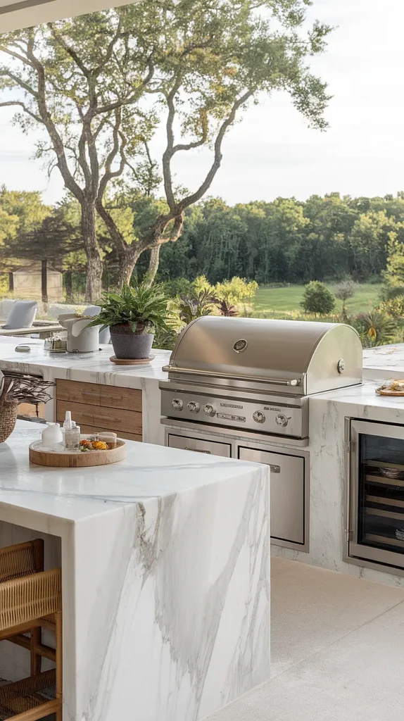17 Stunning Luxury Outdoor Kitchen Designs That Will Transform Your Backyard into a Culinary Paradise! luxury outdoor kitchen marble