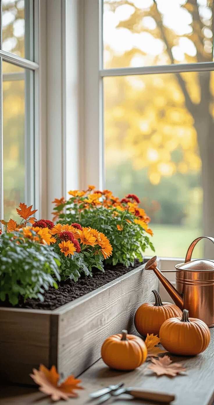 Fall Window Pot Fall Flower Boxes: Transform Your Windows Into Autumn's Masterpiece