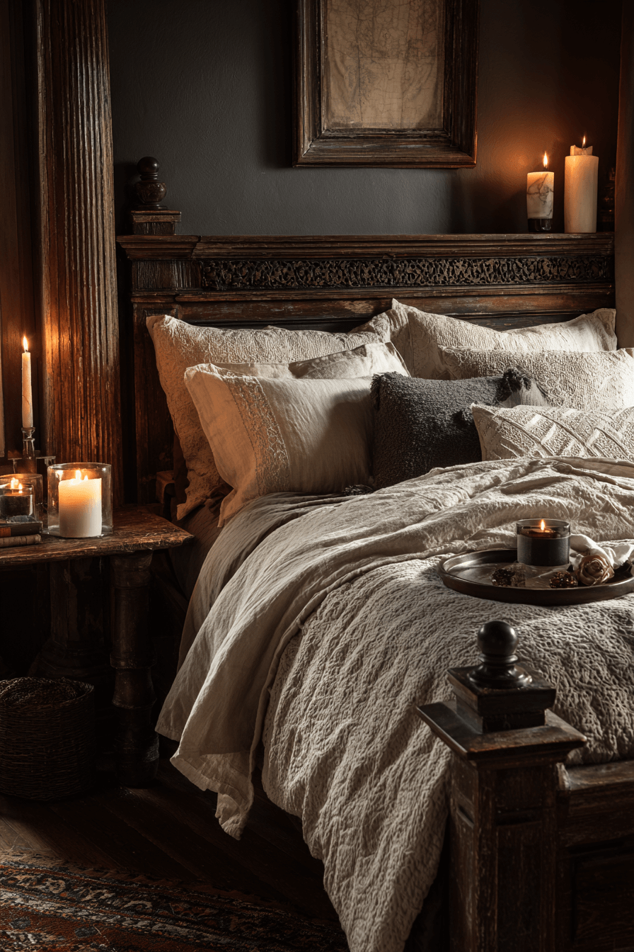 25 Dark Cottagecore Bedroom Ideas with Vintage Charm