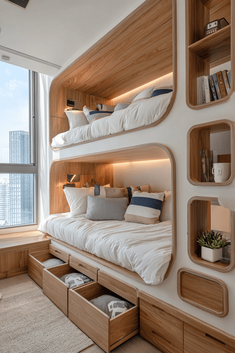 25 Bunk Bed Ideas with Storage to Maximize Small Bedrooms