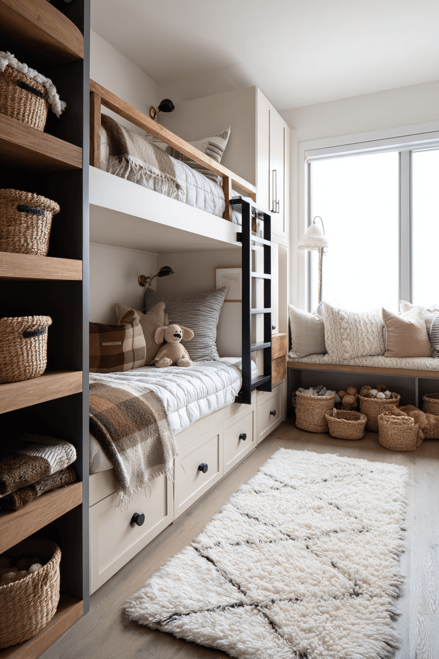25 Bunk Bed Ideas with Storage to Maximize Small Bedrooms