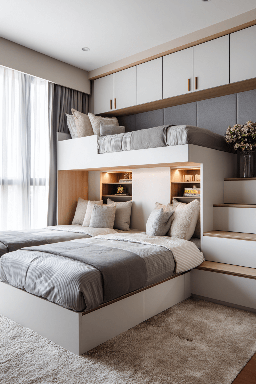 25 Bunk Bed Ideas with Storage to Maximize Small Bedrooms