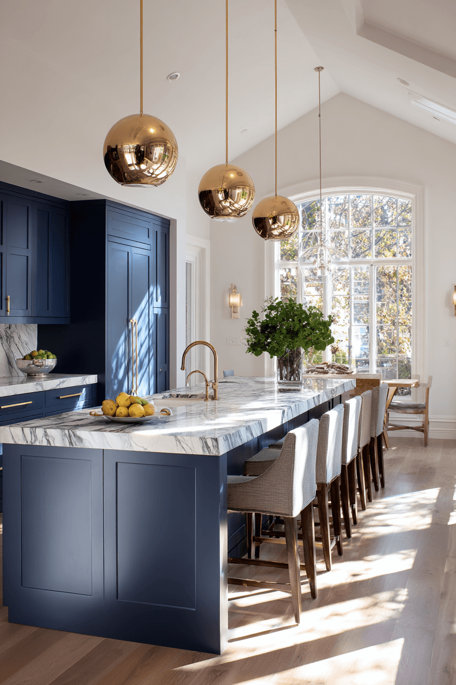 27 Navy Blue Kitchen Cabinets Ideas That Prove Dark Can Be Chic