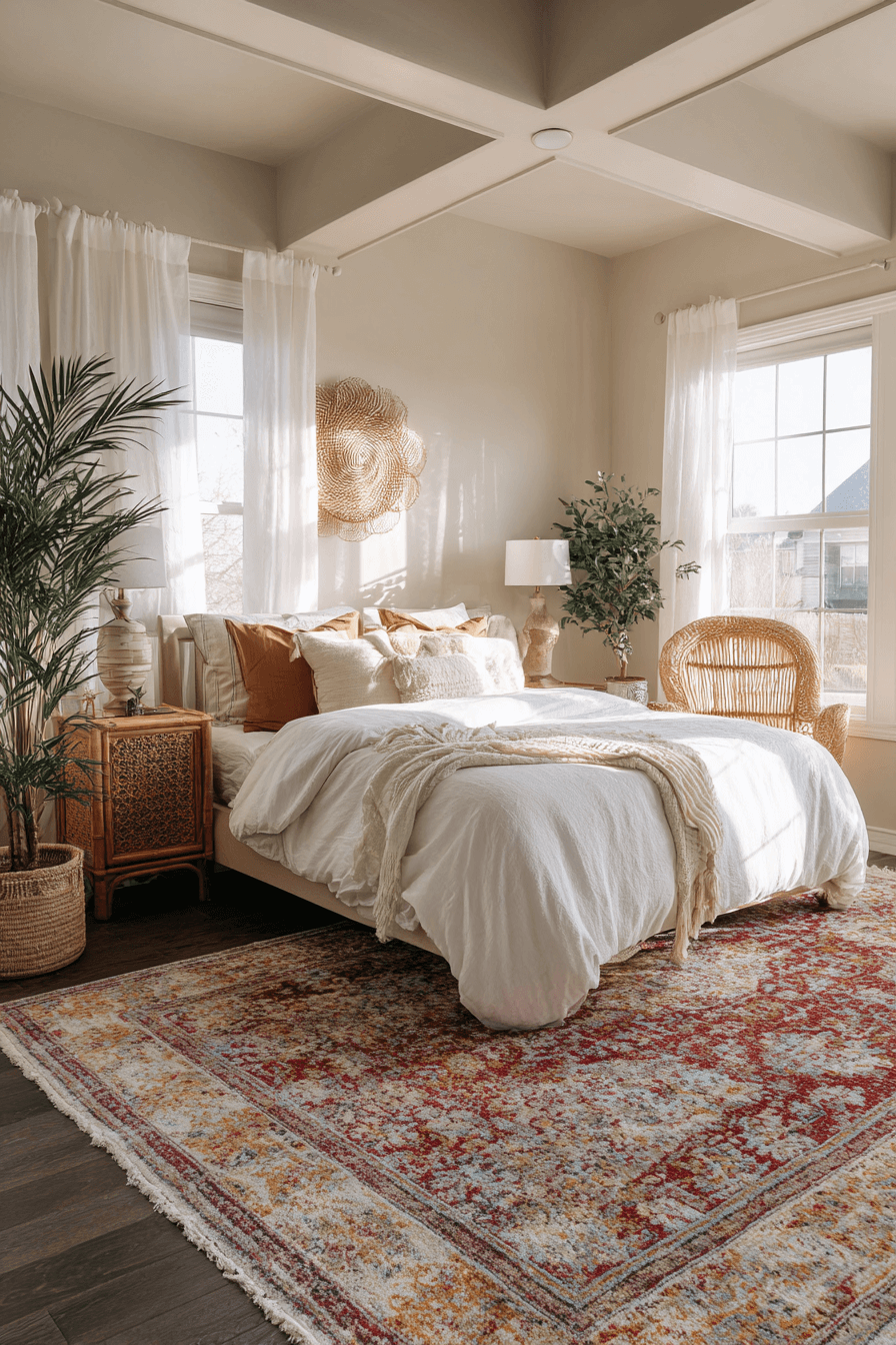27 Cozy Boho Chic Bedroom Ideas Full of Warm Texture