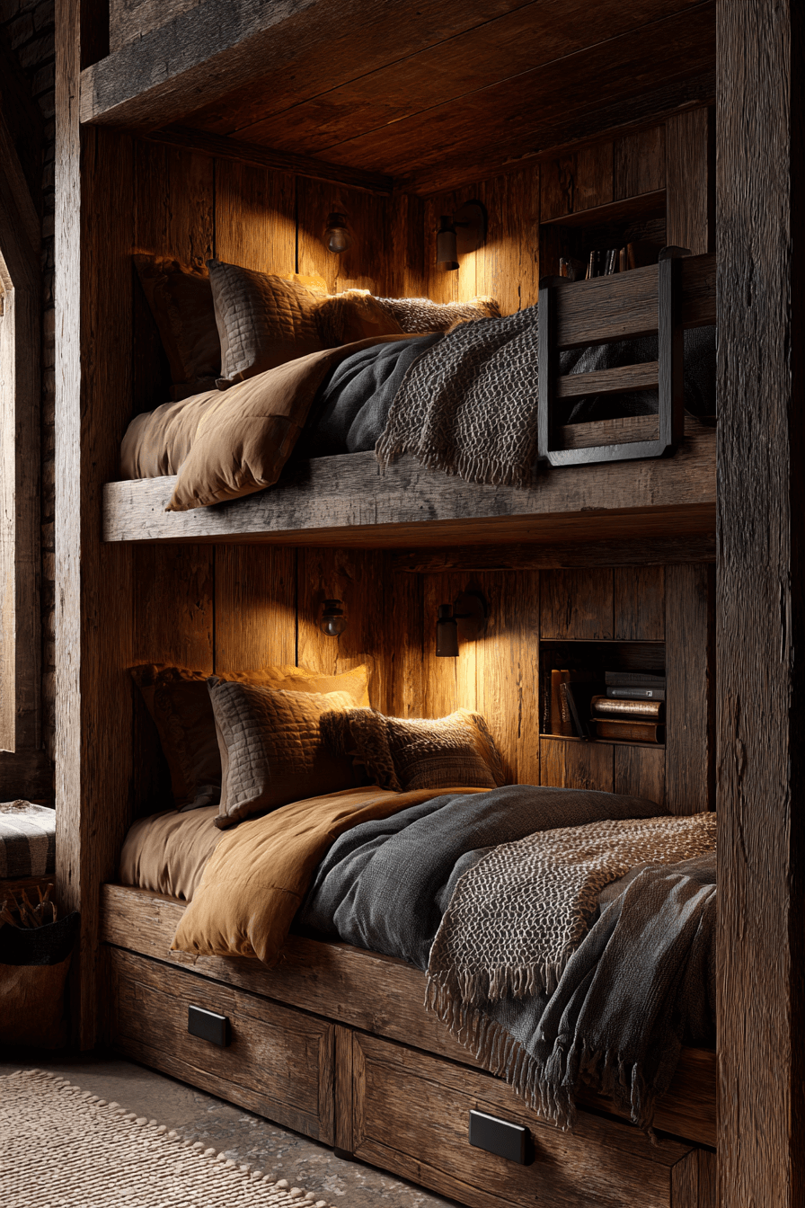25 Bunk Bed Ideas with Storage to Maximize Small Bedrooms