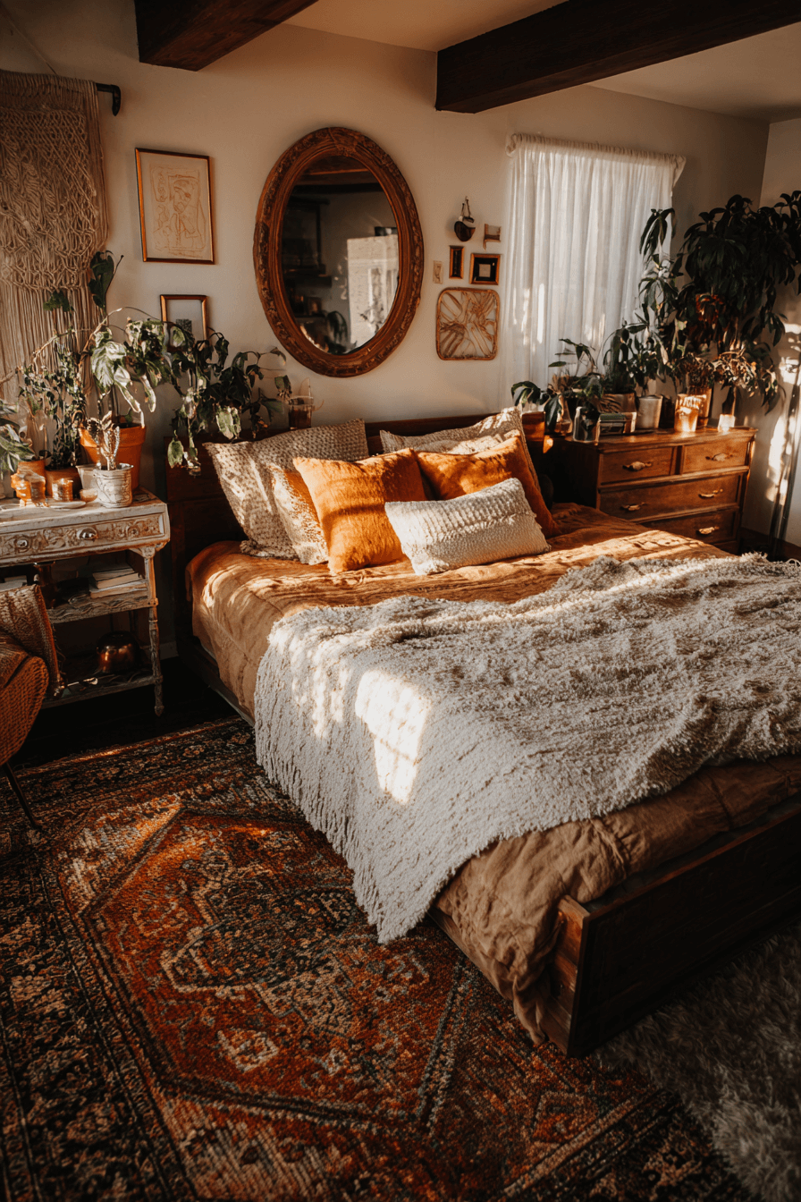 27 Cozy Boho Chic Bedroom Ideas Full of Warm Texture