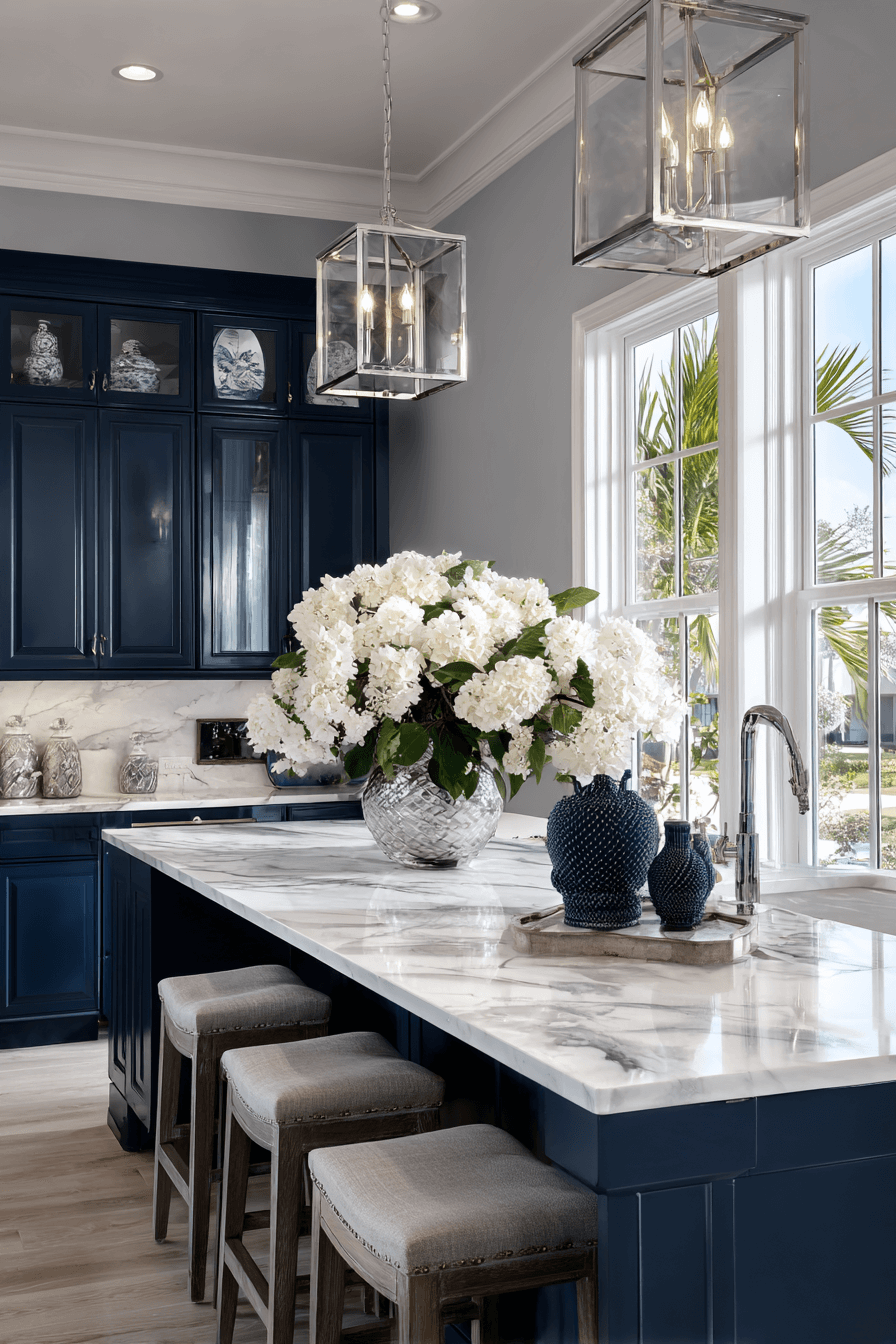 27 Navy Blue Kitchen Cabinets Ideas That Prove Dark Can Be Chic