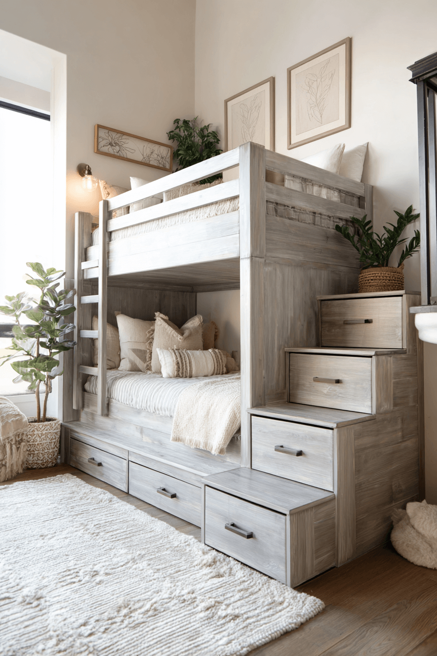 25 Bunk Bed Ideas with Storage to Maximize Small Bedrooms