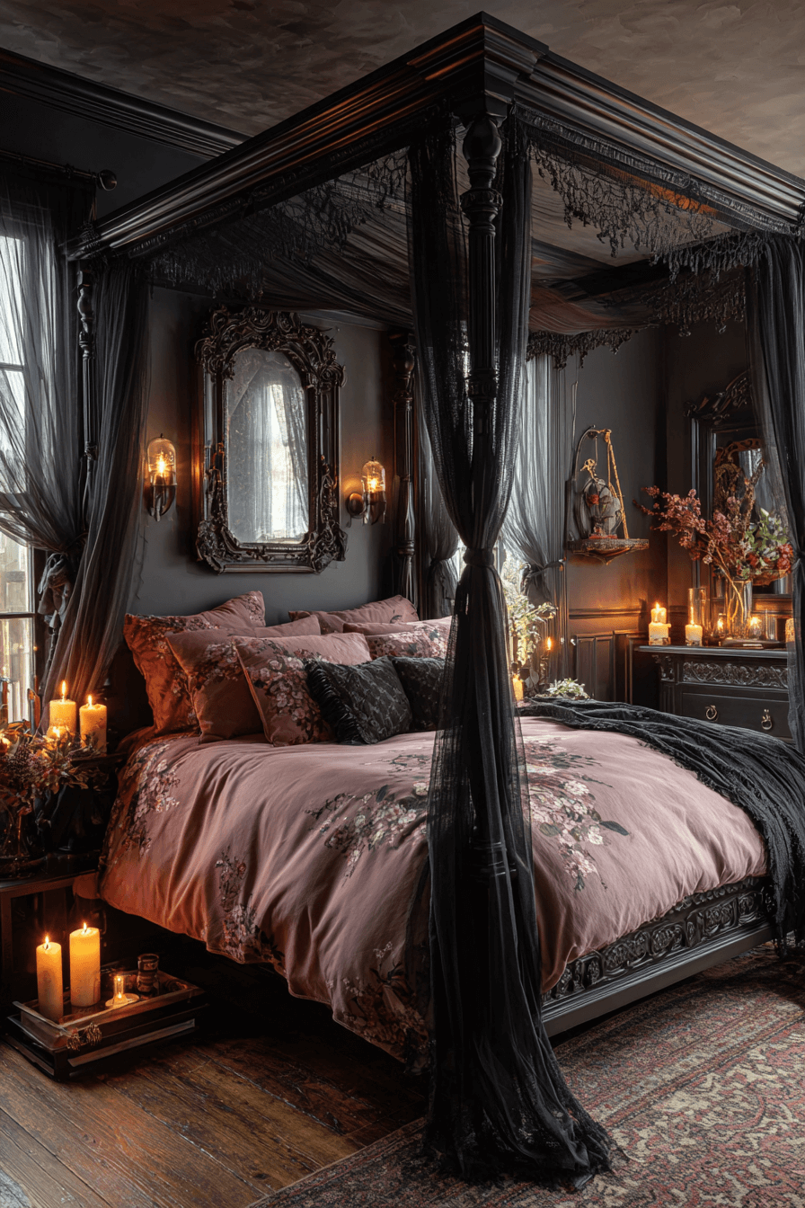 25 Dark Cottagecore Bedroom Ideas with Vintage Charm