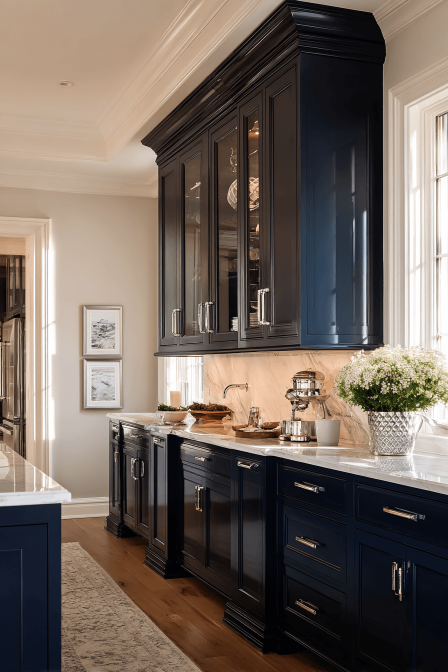 27 Navy Blue Kitchen Cabinets Ideas That Prove Dark Can Be Chic