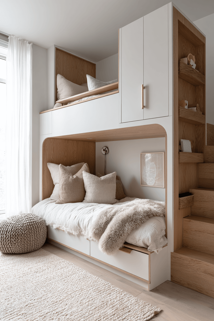 25 Bunk Bed Ideas with Storage to Maximize Small Bedrooms