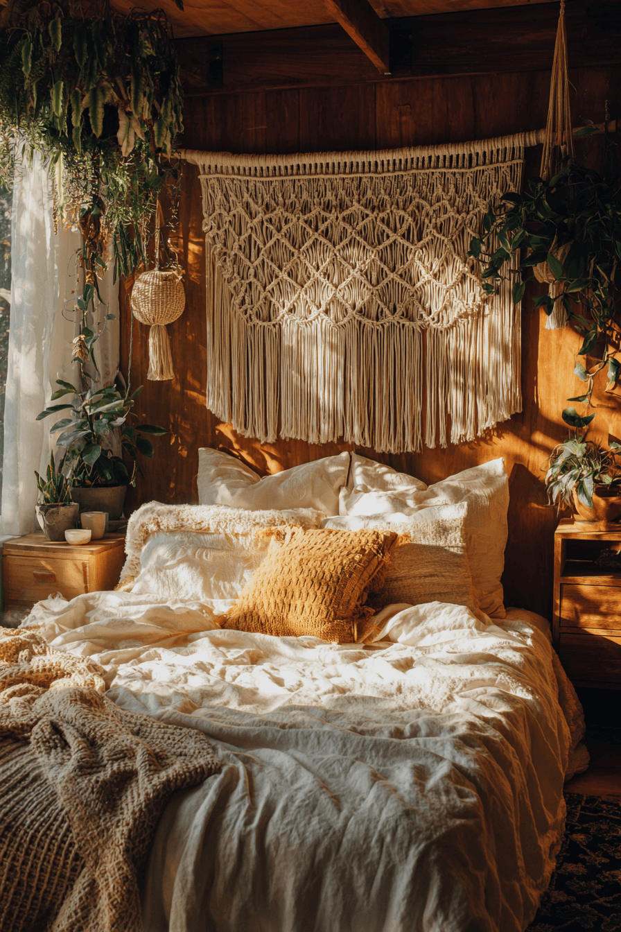 27 Cozy Boho Chic Bedroom Ideas Full of Warm Texture
