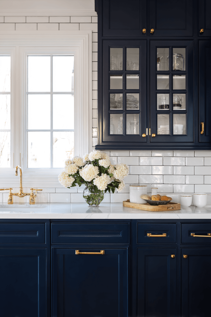 27 Navy Blue Kitchen Cabinets Ideas That Prove Dark Can Be Chic