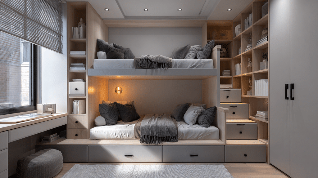25 Bunk Bed Ideas With Storage To Maximize Small Bedrooms