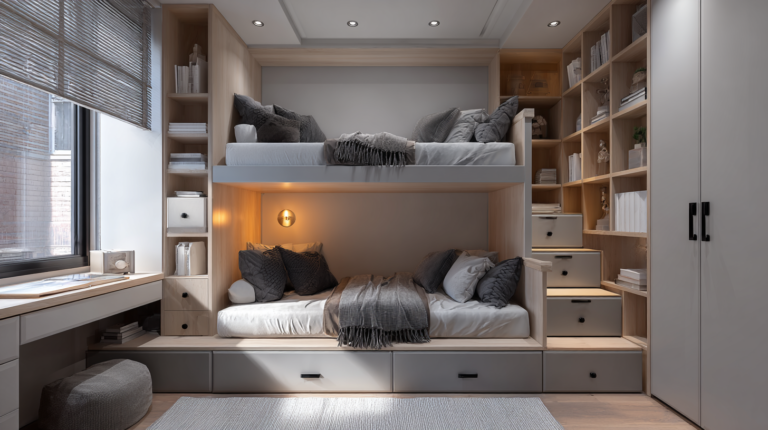 25 Bunk Bed Ideas with Storage to Maximize Small Bedrooms