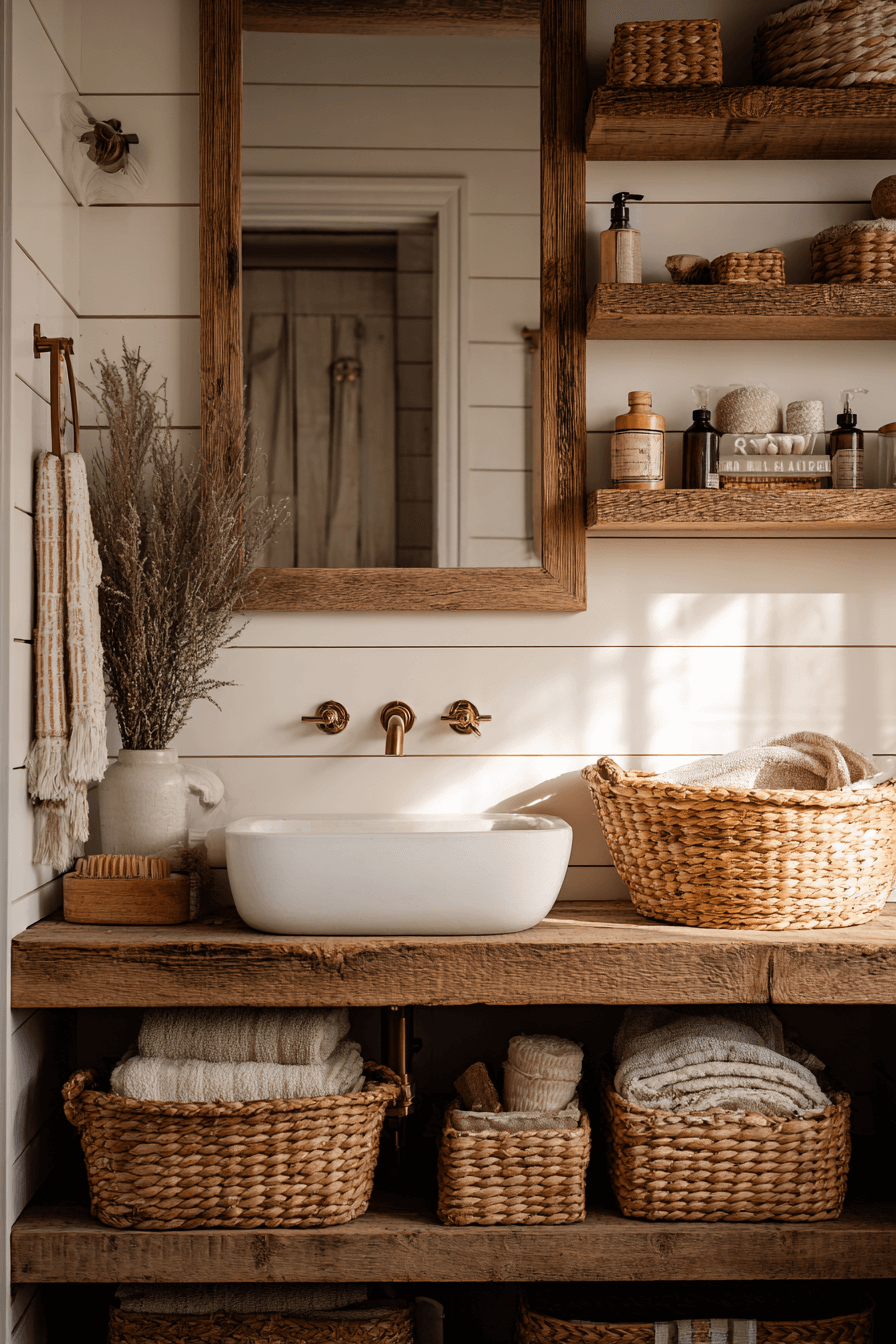 27 Rustic Bathroom Ideas That Feel Warm, Cozy, and Timeless