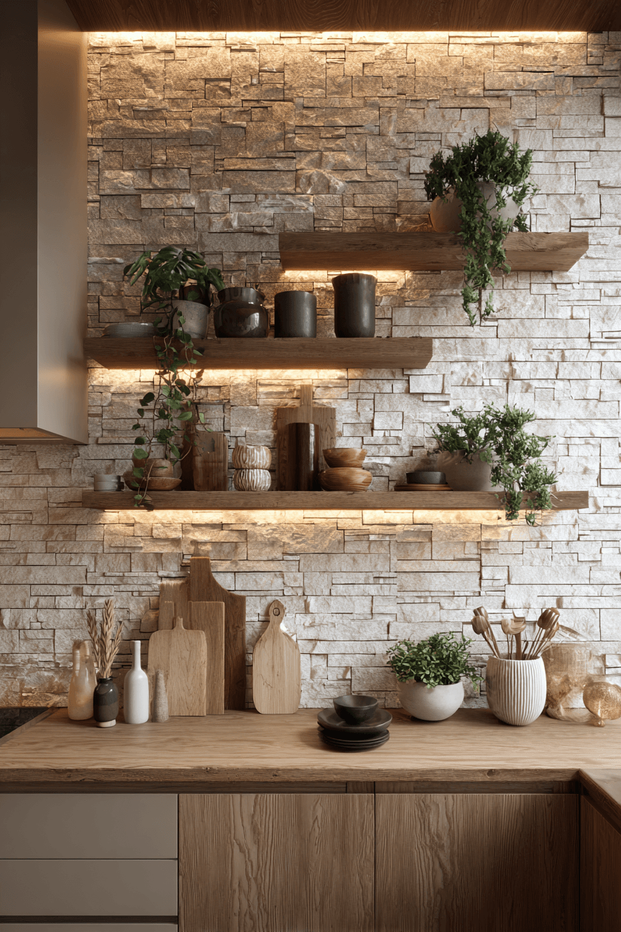 27 Gorgeous Stone Backsplash Kitchens That Feel High-End