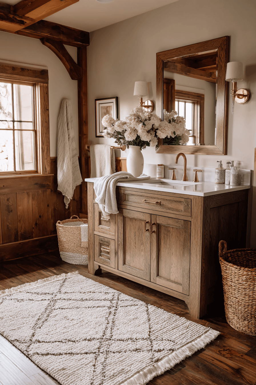 27 Rustic Bathroom Ideas That Feel Warm, Cozy, and Timeless
