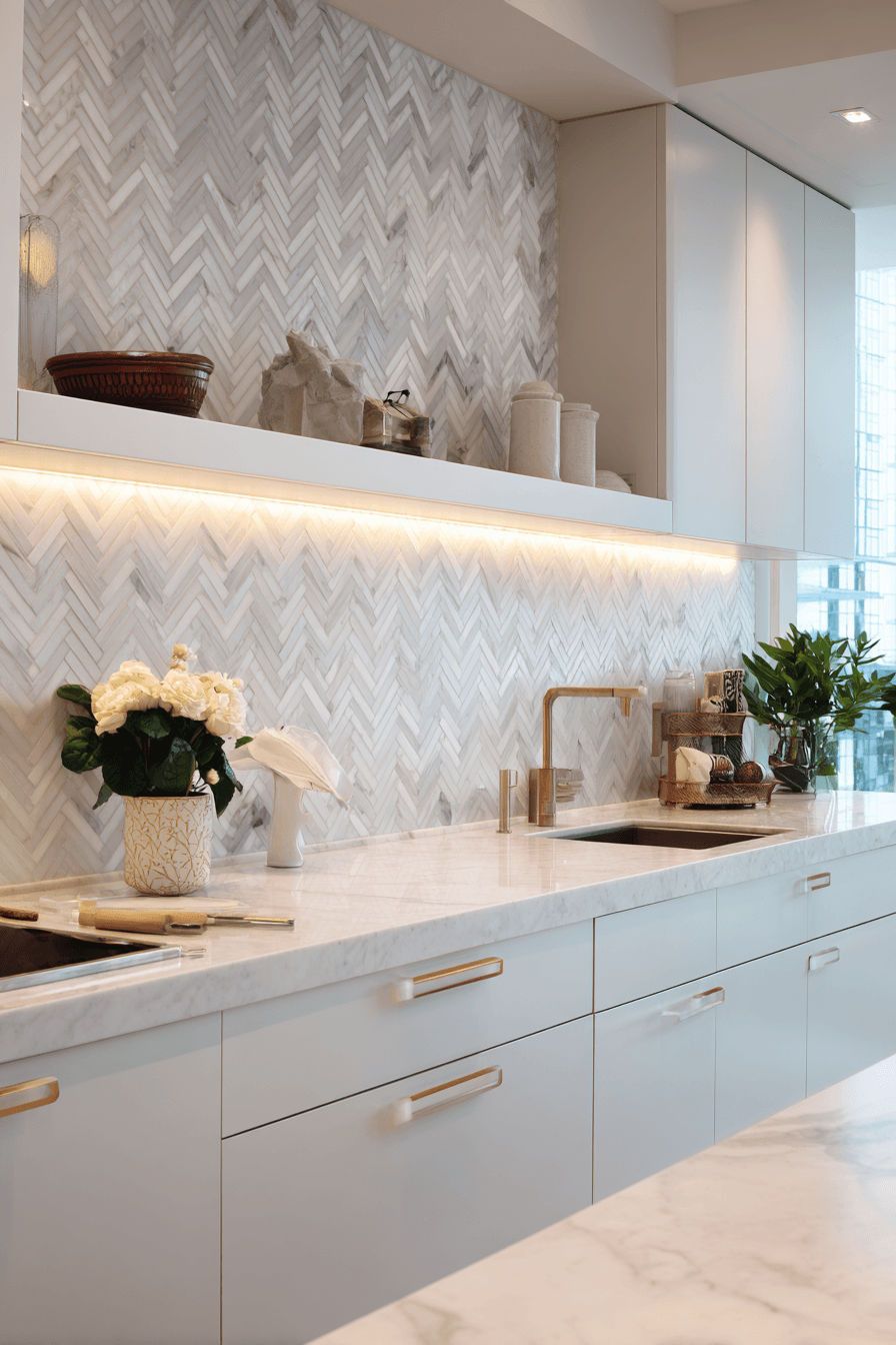 27 Gorgeous Stone Backsplash Kitchens That Feel High-End
