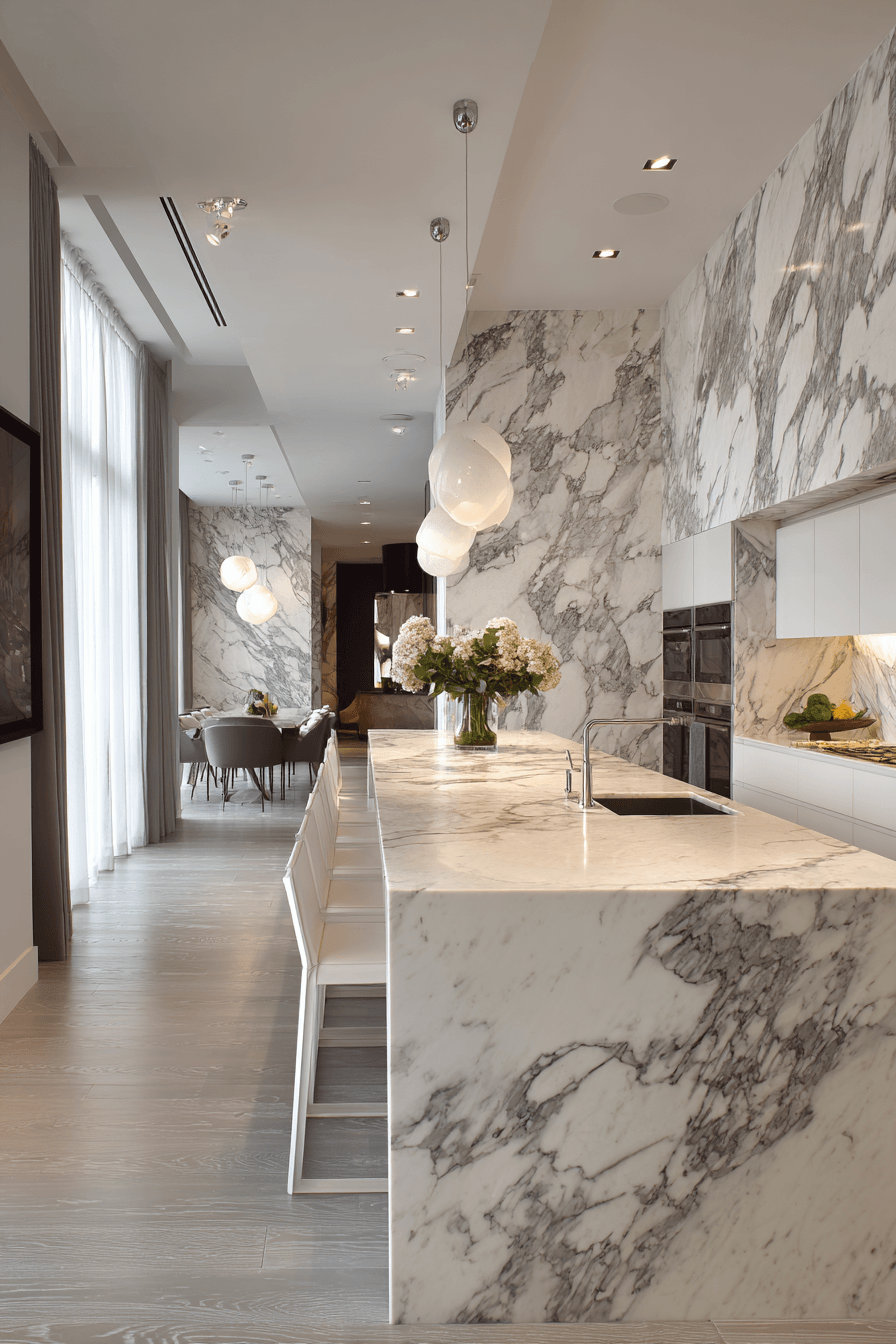 27 Gorgeous Stone Backsplash Kitchens That Feel High-End