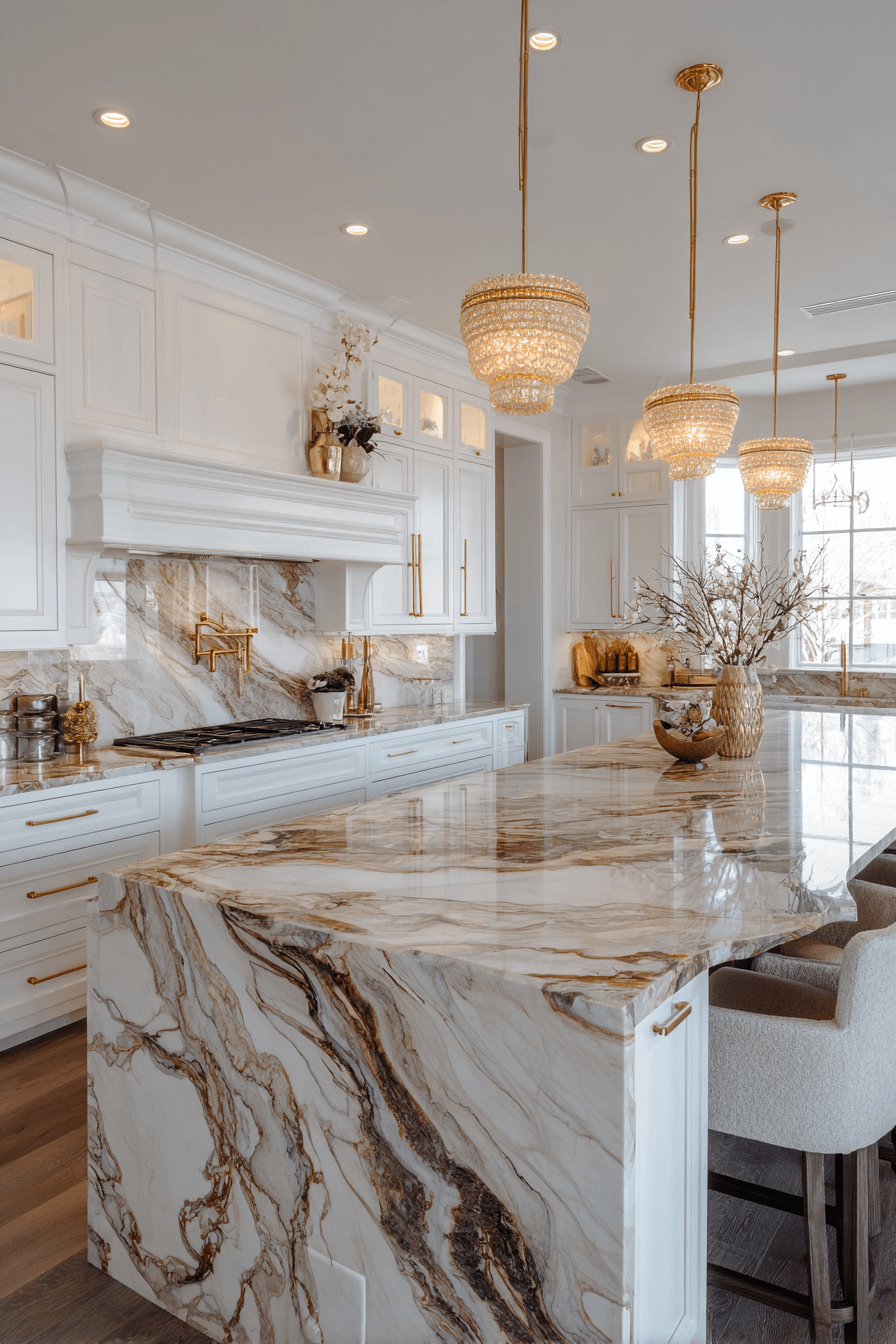 27 Gorgeous Stone Backsplash Kitchens That Feel High-End