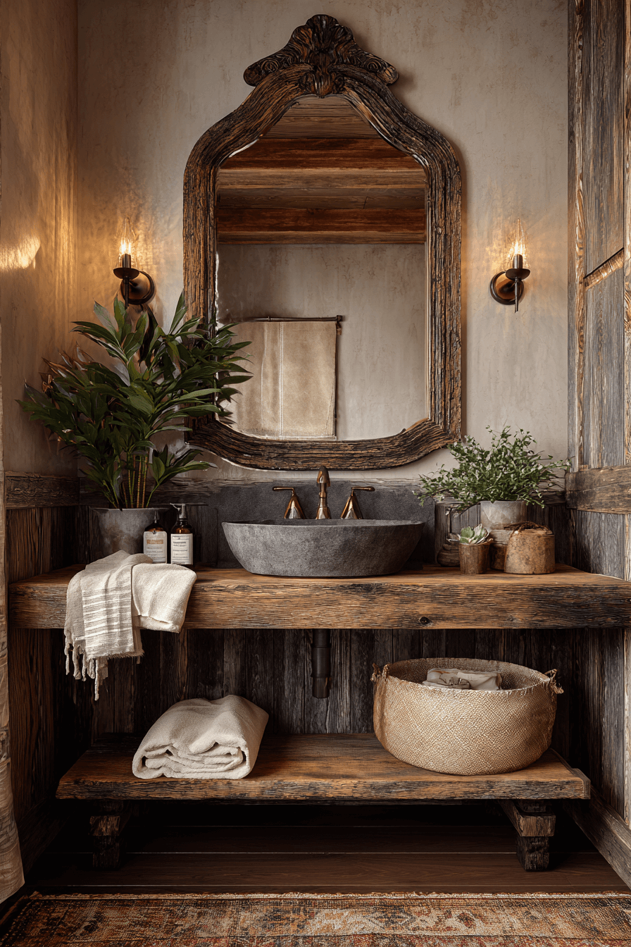 27 Rustic Bathroom Ideas That Feel Warm, Cozy, and Timeless