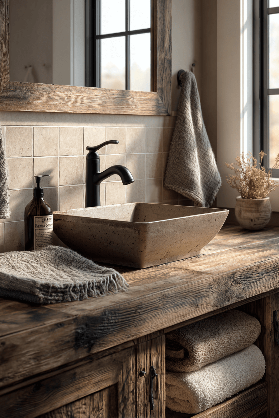 27 Rustic Bathroom Ideas That Feel Warm, Cozy, and Timeless