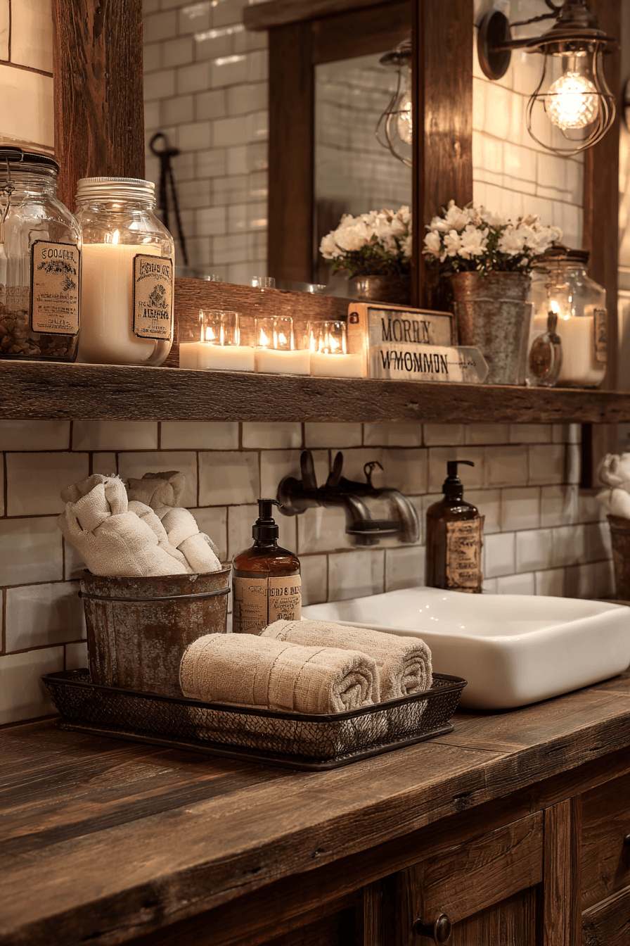 27 Rustic Bathroom Ideas That Feel Warm, Cozy, and Timeless