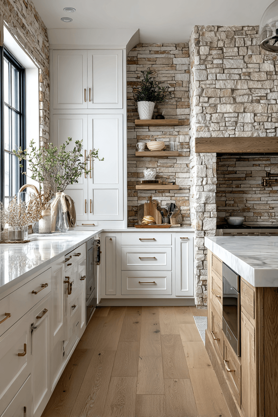 27 Gorgeous Stone Backsplash Kitchens That Feel High-End