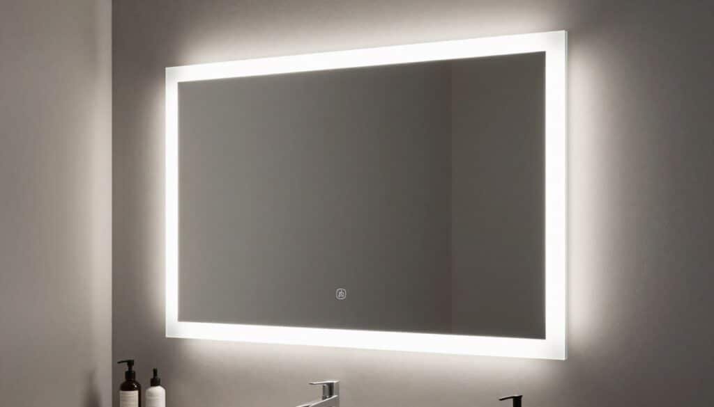 LED backlit bathroom mirror