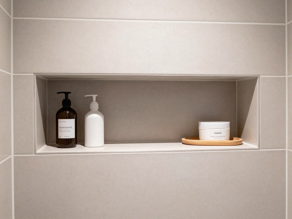 built-in shower niche detail built-in shower niche detail