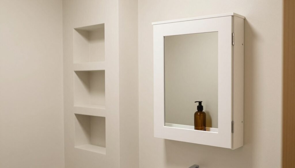 small bathroom with tub layout showing built-in storage solutions small bathroom with tub layout showing built-in storage solutions