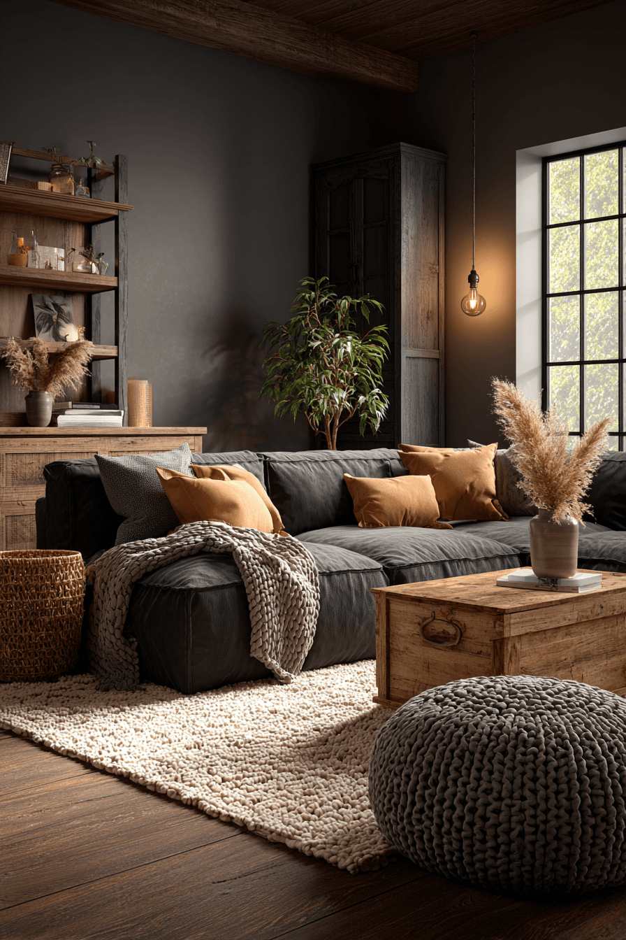 27 Dark Grey Couch Living Room Ideas for a Stylish and Cozy Space