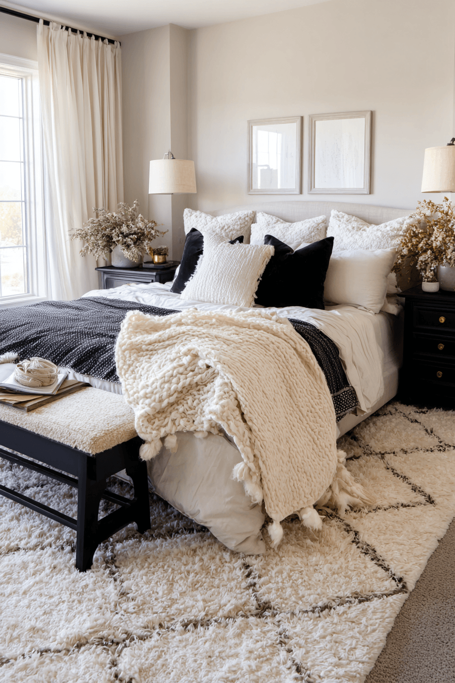 27 Black and Cream Bedroom Ideas to Create a Cozy Modern Look