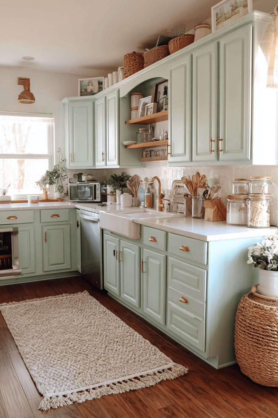 27 Mint Green Kitchen Cabinet Ideas for a Fresh Home