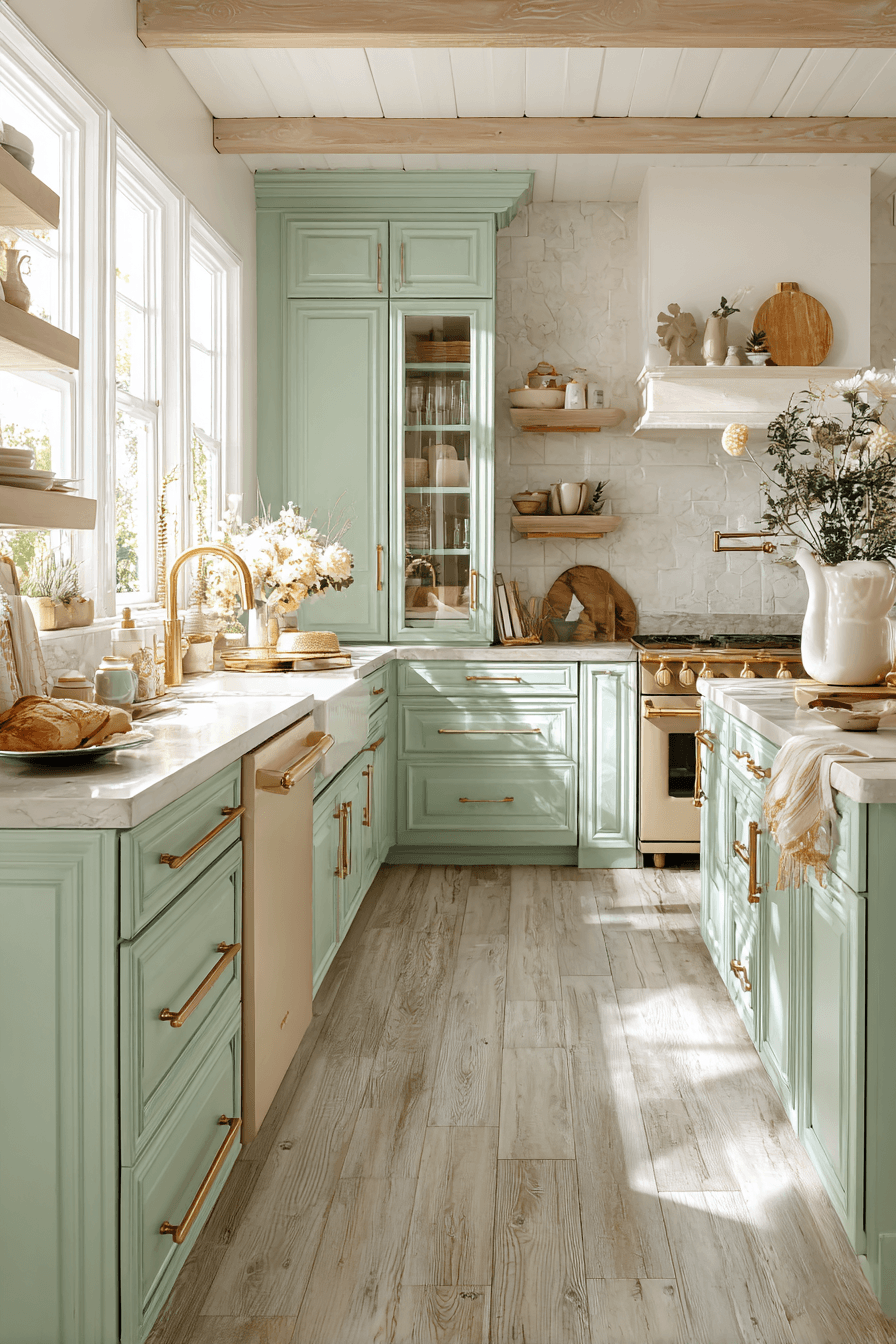 27 Mint Green Kitchen Cabinet Ideas for a Fresh Home