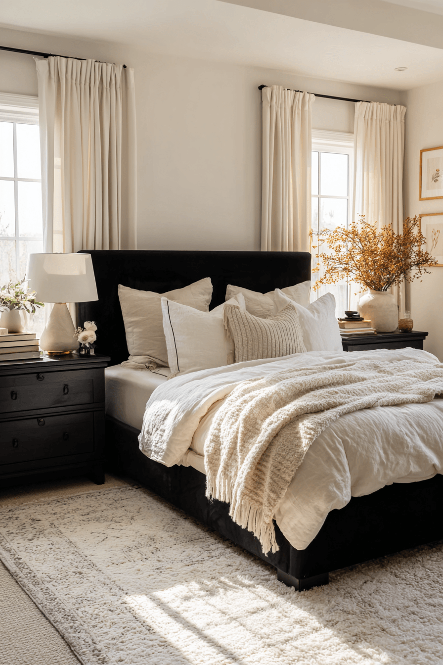 27 Black and Cream Bedroom Ideas to Create a Cozy Modern Look